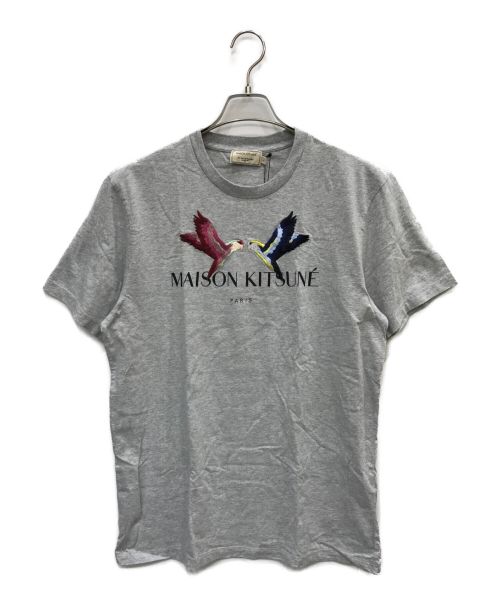 maison kitsune（メゾンキツネ）maison kitsune (メゾンキツネ) TEE-SHIRT LOVEBIRDS グレー サイズ:L 未使用品の古着・服飾アイテム