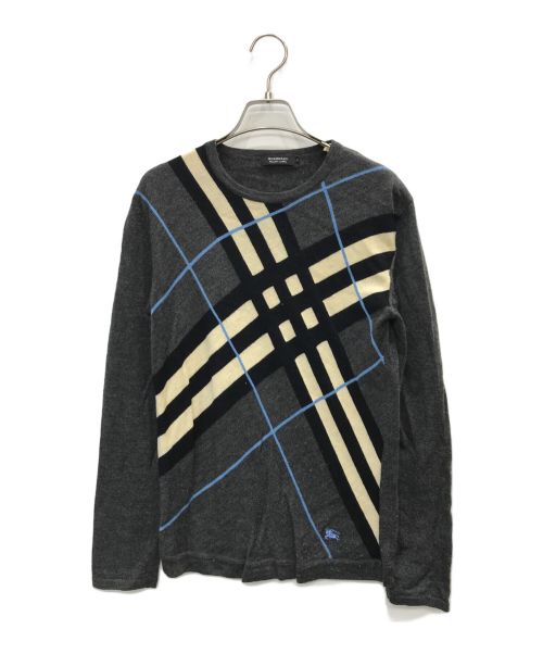 BURBERRY BLACK LABEL（バーバリーブラックレーベル）BURBERRY BLACK LABEL (バーバリーブラックレーベル) ニット グレー サイズ:2の古着・服飾アイテム