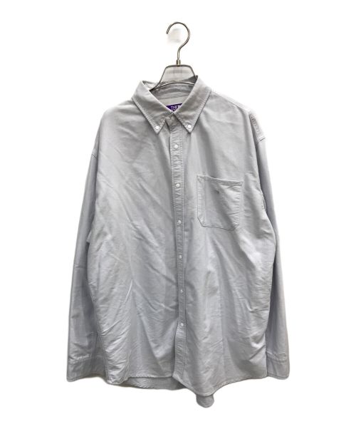 THE NORTHFACE PURPLELABEL（ザ・ノースフェイス パープルレーベル）THE NORTHFACE PURPLELABEL (ザ・ノースフェイス パープルレーベル) Cotton Polyester OX B.D. Shirt スカイブルー サイズ:Lの古着・服飾アイテム