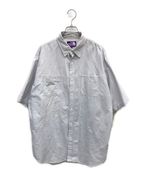 THE NORTHFACE PURPLELABEL（ザ・ノースフェイス パープルレーベル）THE NORTHFACE PURPLELABEL (ザ・ノースフェイス パープルレーベル) COTTON POLYESTER OX H/S SHIRT スカイブルー サイズ:XLの古着・服飾アイテム