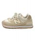 NEW BALANCE (ニューバランス) ローカットスニーカー ベージュ サイズ:US7.5/UK5.5/EUR38/24.5cm：3980円