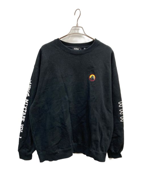 X-LARGE（エクストララージ）X-LARGE (エクストララージ) SOUNDS CREWNECK SWEAT ブラック サイズ:XLの古着・服飾アイテム