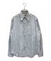 GUCCI（グッチ）の古着「Striped Collared Long-sleeve Shirt」｜スカイブルー