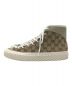 GUCCI (グッチ) High Top GG Sneaker ベージュ サイズ:6 1/2：40000円