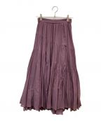 HER LIP TOハーリップトゥ）の古着「Asymmetric Tiered Cotton-voile Skirt」｜パープル