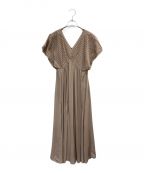 HER LIP TOハーリップトゥ）の古着「Bon Voyage Belted Long Dress」｜ベージュ