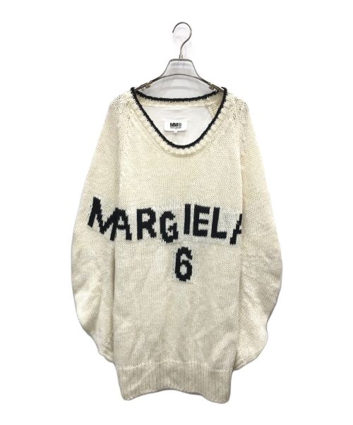 MM6 Maison Margiela（エムエムシックス メゾンマルジェラ）MM6 Maison Margiela (エムエムシックス メゾンマルジェラ) NUMBERING SWEATER アイボリー サイズ:Mの古着・服飾アイテム