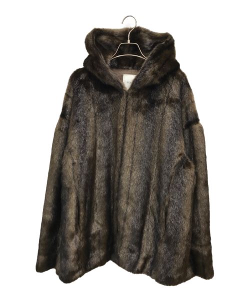 CLANE（クラネ）CLANE (クラネ) HOOD FUR COAT ブラウン サイズ:1の古着・服飾アイテム