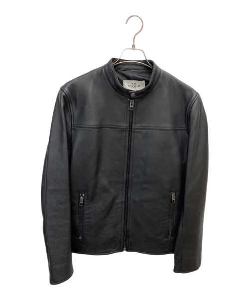 COACH（コーチ）COACH (コーチ) シングルライダースジャケット ブラック サイズ:Mの古着・服飾アイテム