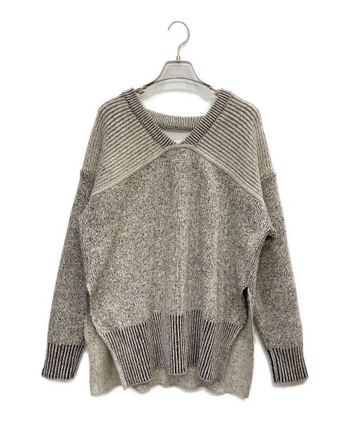 CLANE（クラネ）CLANE (クラネ) WFACECUTNECKWIDEKNITTOPS グレー サイズ:1の古着・服飾アイテム