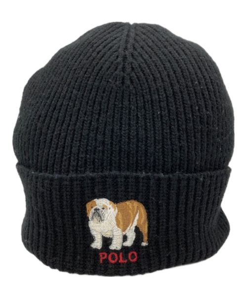 POLO RALPH LAUREN（ポロ・ラルフローレン）POLO RALPH LAUREN (ポロ・ラルフローレン) ニット帽 ブラックの古着・服飾アイテム