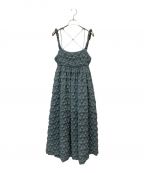 LE CIEL BLEUルシェルブルー）の古着「Shrinked Jacquard Cami Dress」｜ブルー