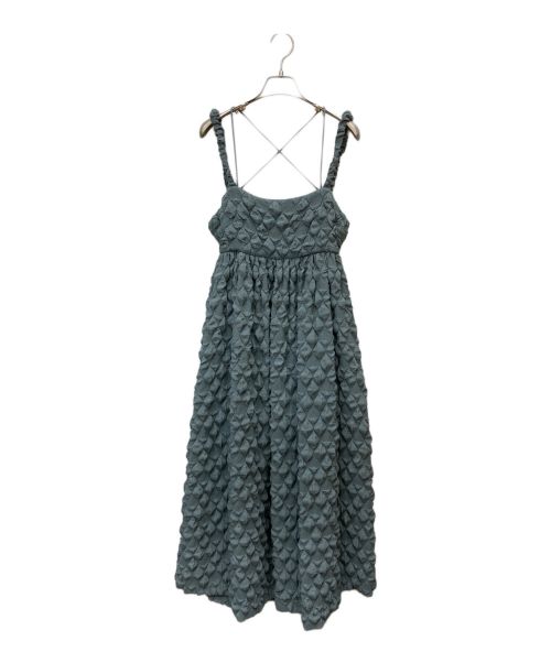 LE CIEL BLEU（ルシェルブルー）LE CIEL BLEU (ルシェルブルー) Shrinked Jacquard Cami Dress ブルー サイズ:36の古着・服飾アイテム