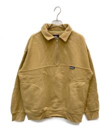 stussy（ステューシー）の古着「ハーフジップスウェット」｜ベージュ