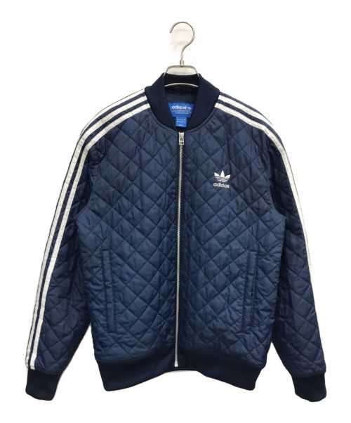 adidas（アディダス）adidas (アディダス) キルティングジャケット ブルー サイズ:Mの古着・服飾アイテム