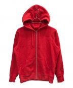 SUPREMEシュプリーム）の古着「Rib Logo Zip Up Sweat」｜レッド