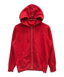 SUPREME（シュプリーム）の古着「Rib Logo Zip Up Sweat」｜レッド