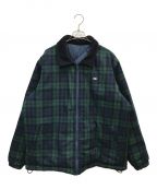 FTCエフティーシー）の古着「REVERSIBLE PLAID PUFFY JACKET」｜グリーン