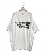 vetementヴェットモン）の古着「Limited Edition Big Logo Tee」｜ホワイト