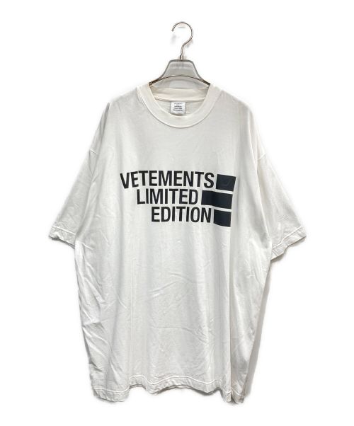 vetement（ヴェットモン）vetement (ヴェットモン) Limited Edition Big Logo Tee ホワイト サイズ:Lの古着・服飾アイテム