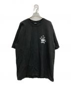 stussyステューシー）の古着「クラウンプリントTシャツ」｜ブラック