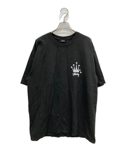 stussy（ステューシー）stussy (ステューシー) クラウンプリントTシャツ ブラック サイズ:Lの古着・服飾アイテム