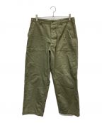 INTERIMインテリム）の古着「ORGANIC COTTON HBT TWILL BAKER PANTS」｜オリーブ