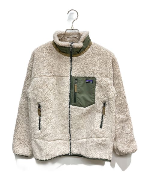 Patagonia（パタゴニア）Patagonia (パタゴニア) レトロXジャケット アイボリー×グリーン サイズ:キッズ規格：XLの古着・服飾アイテム