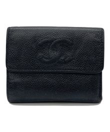 CHANEL（シャネル）の古着「キャビアスキン二つ折り財布」