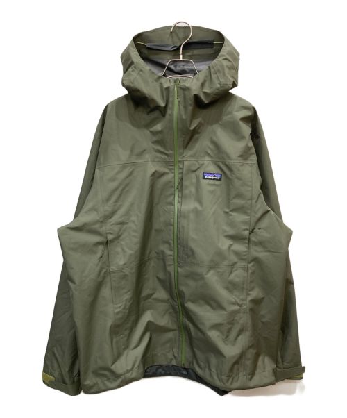 Patagonia（パタゴニア）Patagonia (パタゴニア) Boulder Fork Rain Jacket グリーン サイズ:XLの古着・服飾アイテム