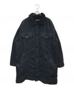 MINEDENIMマインデニム）の古着「boa lining long trucker jkt」｜ブラック