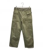 WAREHOUSEウエアハウス）の古着「U.S.ARMY HERRINGBONE PANTS」｜オリーブ