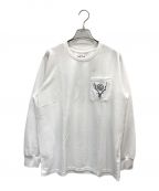 South2 West8サウスツー ウエストエイト）の古着「L/S Round Pocket Tee」｜ホワイト