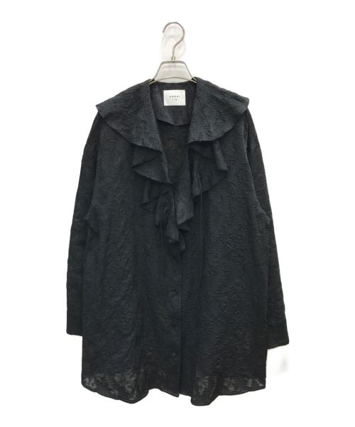 Ameri（アメリ）Ameri (アメリ) 2WAY EMBROIDERY RUFFLE BLOUSE ブラック サイズ:Fの古着・服飾アイテム