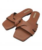 dea sandals capriデアサンダルズカプリ）の古着「FLAT SQUARE SANDAL」｜ブラウン