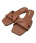 dea sandals capri（デアサンダルズカプリ）の古着「FLAT SQUARE SANDAL」｜ブラウン