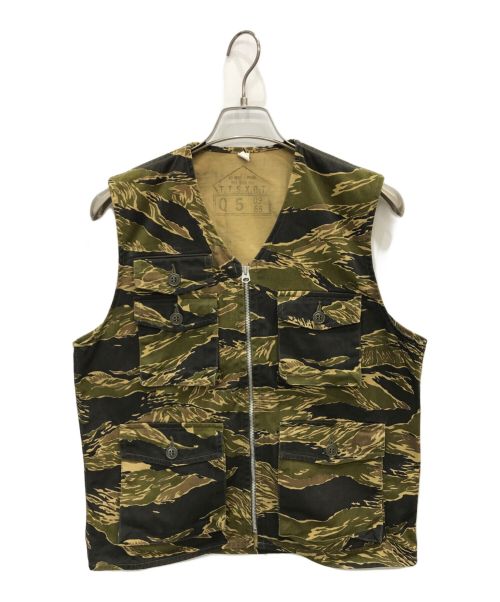 THE REAL McCOY'S（ザ・リアルマッコイズ）THE REAL McCOY'S (ザ・リアルマッコイズ) TIGER CAMOUFLAGE VEST オリーブ サイズ:Mの古着・服飾アイテム