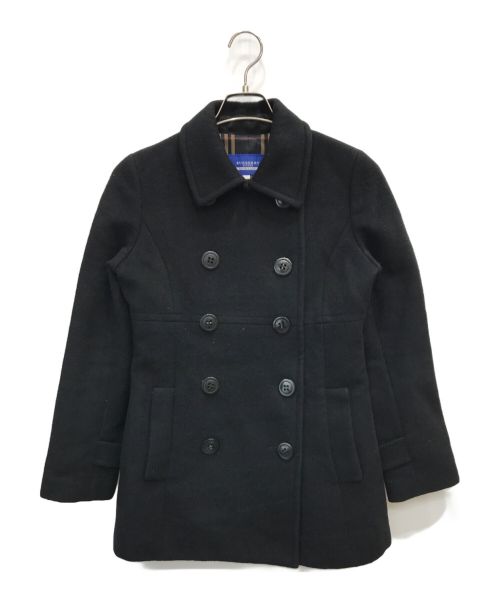 BURBERRY BLUE LABEL（バーバリーブルーレーベル）BURBERRY BLUE LABEL (バーバリーブルーレーベル) Pコート ブラック サイズ:38の古着・服飾アイテム