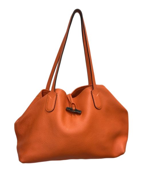 LONGCHAMP（ロンシャン）LONGCHAMP (ロンシャン) レザートートバッグ オレンジの古着・服飾アイテム