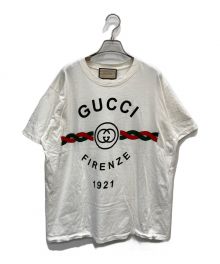 GUCCI（グッチ）の古着「コットンジャージー FIRENZE 1921 Tシャツ」｜ホワイト