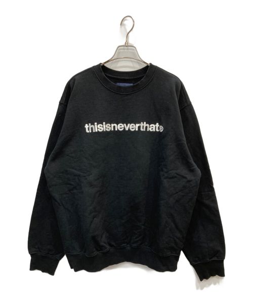 thisisneverthat（ディスイズネバーザット）thisisneverthat (ディスイズネバーザット) Logo Crewneck ブラック サイズ:XLの古着・服飾アイテム