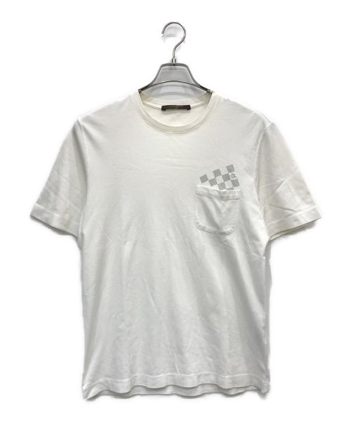 LOUIS VUITTON（ルイ ヴィトン）LOUIS VUITTON (ルイ ヴィトン) ダミエプリントTシャツ ホワイト サイズ:Mの古着・服飾アイテム