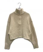 TODAYFULトゥデイフル）の古着「Wool Zip Knit」｜ベージュ