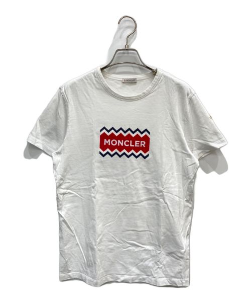 MONCLER（モンクレール）MONCLER (モンクレール) ロゴプリントTシャツ ホワイト サイズ:Sの古着・服飾アイテム