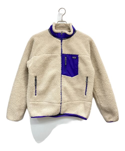 Patagonia（パタゴニア）Patagonia (パタゴニア) キッズ・レトロX・ジャケット アイボリー×パープル サイズ:XXL(キッズ規格)の古着・服飾アイテム