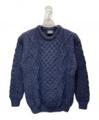 ARAN WOOLLEN MILLS SWEATERアラン ウーレンミルズ）の古着「アランニット」｜ネイビー