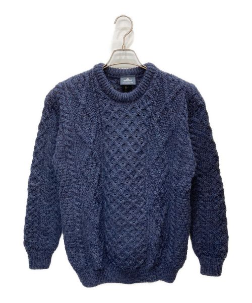 ARAN WOOLLEN MILLS SWEATER（アラン ウーレンミルズ）ARAN WOOLLEN MILLS SWEATER (アラン ウーレンミルズ) アランニット ネイビー サイズ:Mの古着・服飾アイテム