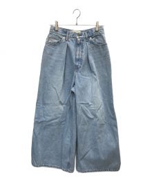 Plage（プラージュ）の古着「DENIM TUCK WIDE パンツ」｜インディゴ