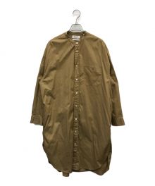 Gymphlex（ジムフレックス）の古着「TWILL BIO WASH BAND COLLAR SHIRT DRESS」｜ブラウン