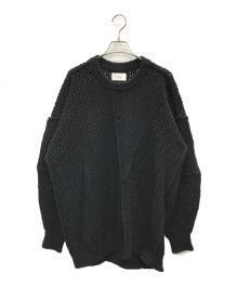 CLANE（クラネ）の古着「LACE BULKY KNIT」｜ブラック